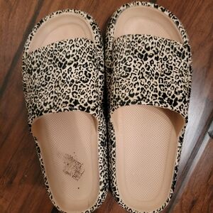 SHEIN Animal Print Slide Sandals